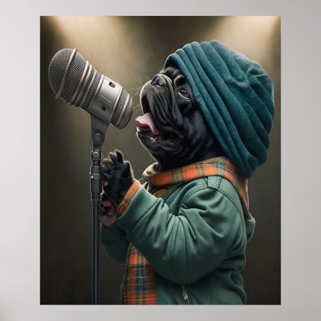 Rockstar Pug Get Ready to be Charmed  Poster (Front)