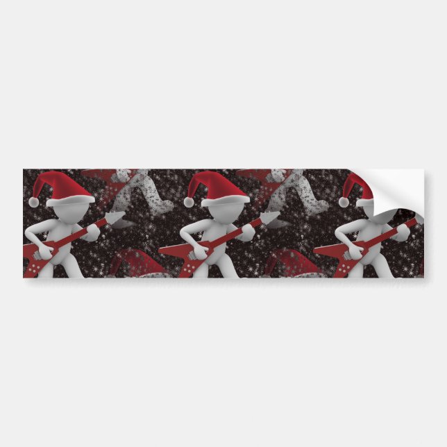 rockstar santa bumper sticker (Front)