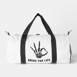 Rockstar Skeleton Bride Squad handbag Duffle Bag