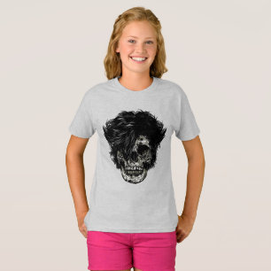 Rockstar Skull with Wild Hair T-Shirt