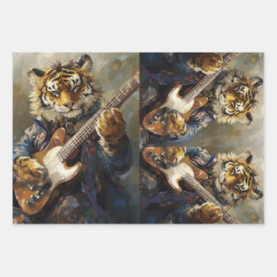 Rockstar Tiger Fun Animal Decoupage Paper
