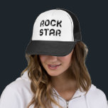 Rockstar Trucker Hat<br><div class="desc">Feel like a Rockstar with this modern and minimalist text design. Fully customisable with your favourite colours.</div>
