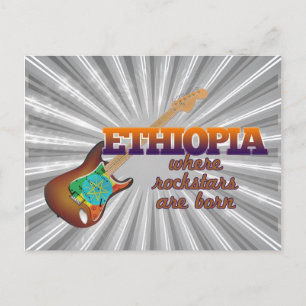 Rockstars are born in Ethiopia Postcard