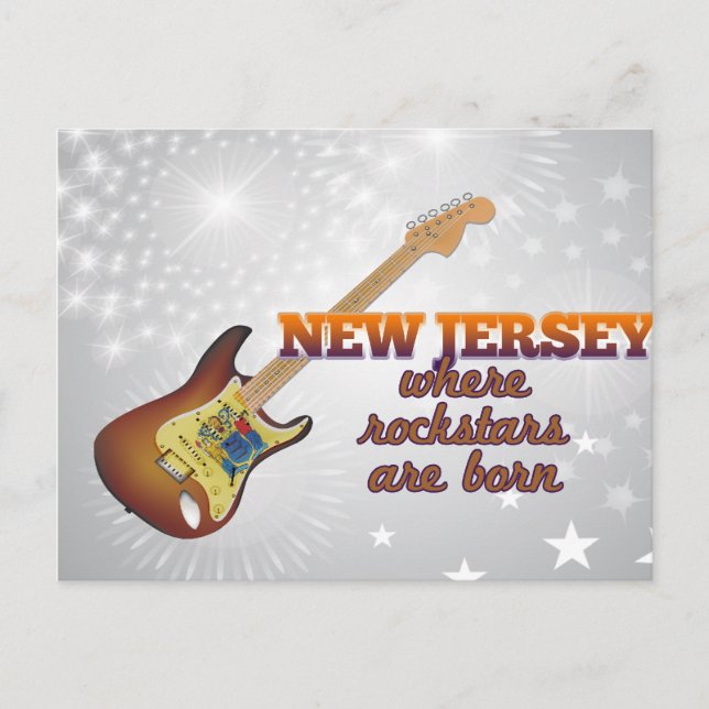 Rockstars are born in New Jersey Postcard (Front)