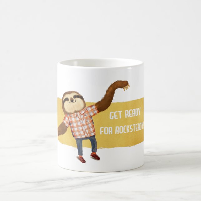 Rocksteady Sloth Coffee Mug (Center)