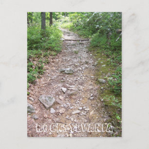 rocksylvania appalachian trail rocky path postcard