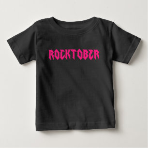 Rocktober Rock Music Pink Print Baby T-Shirt