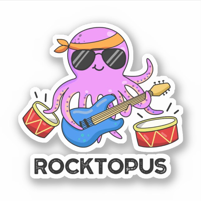Rocktopus Funny Rock Band Octopus Pun  (Front)