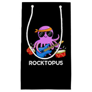 Rocktopus Funny Rock Band Octopus Pun Dark BG Small Gift Bag