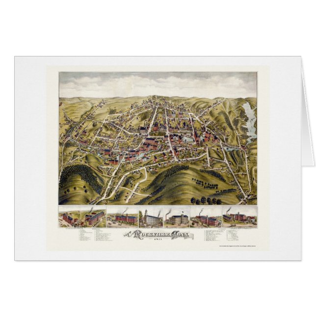 Rockville, CT Panoramic Map - 1877 (Front Horizontal)