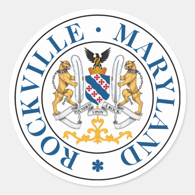 Rockville, Maryland (seal) Classic Round Sticker (Front)