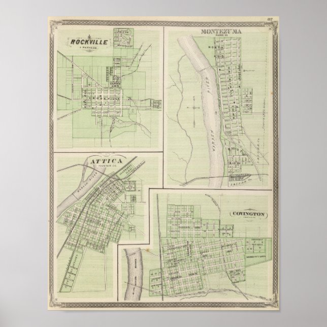 Rockville, Parke Co, Montezuma, Parke Co Poster (Front)