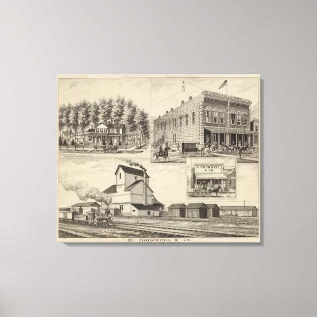 Rockwel County, Kansas Canvas Print (Front)