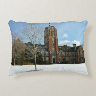Rockwell in Winter at Grove City College Decorative Cushion