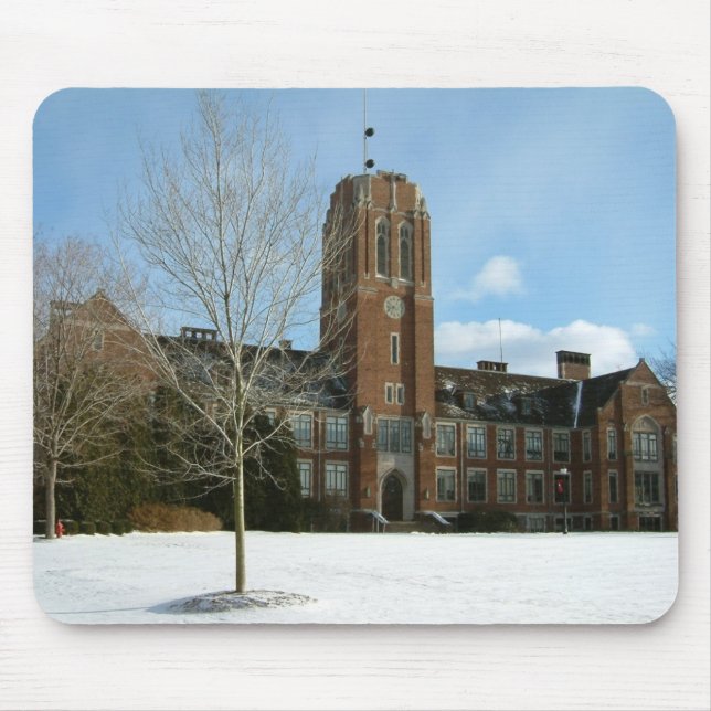 Rockwell in Winter at Grove City College Mouse Mat (Front)