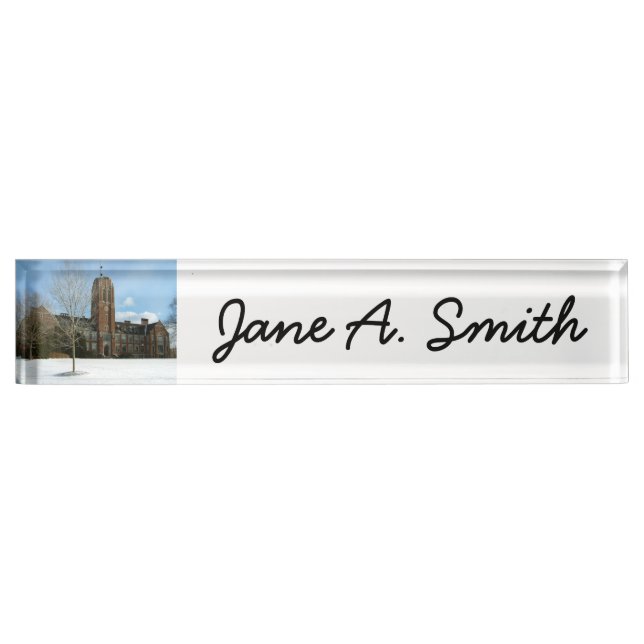 Rockwell in Winter at Grove City College Nameplate (Front)