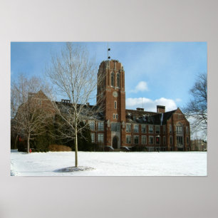 Rockwell in Winter at Grove City College Poster