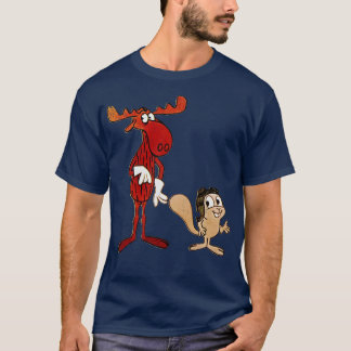 Rocky and Bullwinkle Authentic Style Distressed T-Shirt