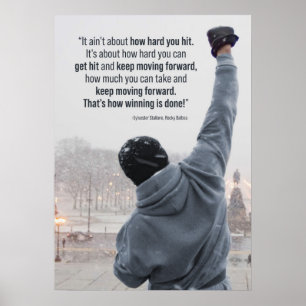 Rocky Balboa Inspirational Movie Quote Poster
