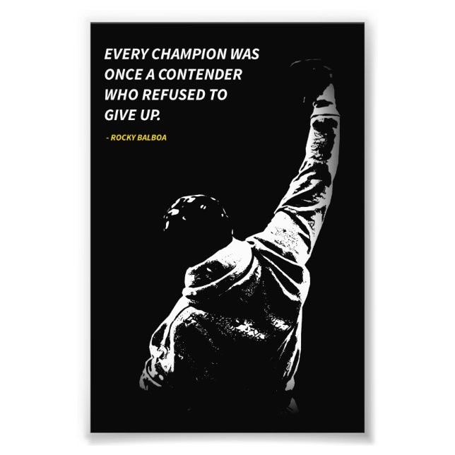 Rocky Balboa quotes Photo Enlargement (Front)