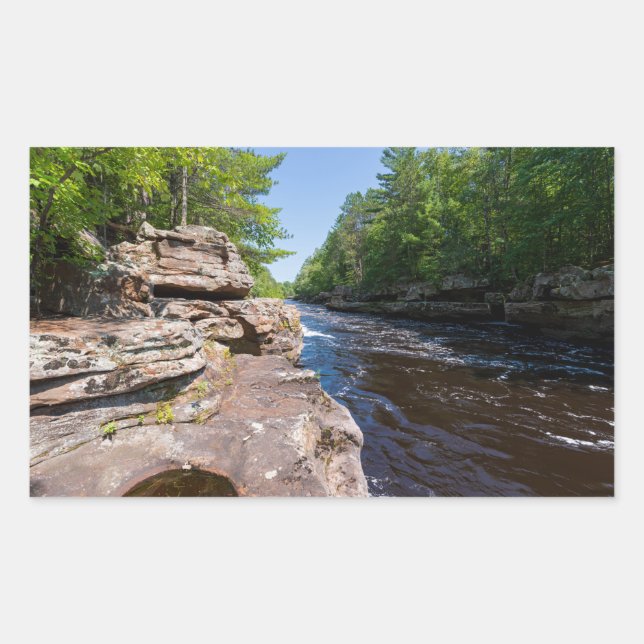 rocky banks and forests at banning rectangular sticker (Front)