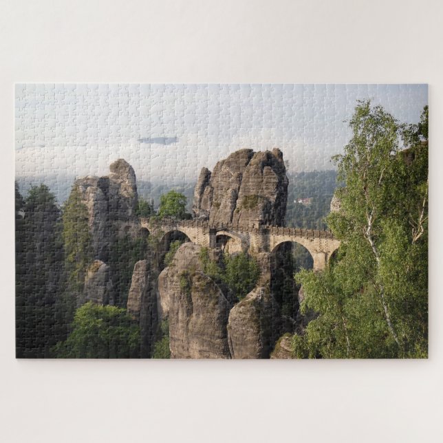 Rocky Bastei Bridge in Saxon Switzerland, Germany Jigsaw Puzzle (Horizontal)