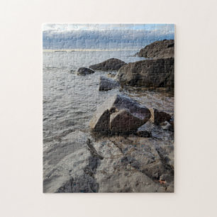 Rocky Beach Lake Superior Copper Harbour Michigan Jigsaw Puzzle