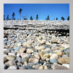 Rocky Beach Scene Poster