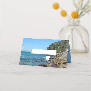 Rocky Beach Wedding Place Card