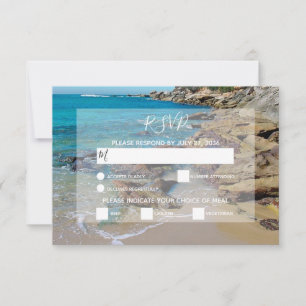 Rocky Beach Wedding RSVP Cards