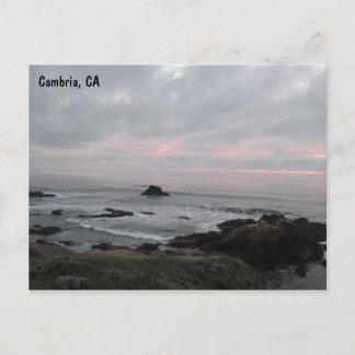 Rocky Cambria, California,  Coastline at Sunset Postcard
