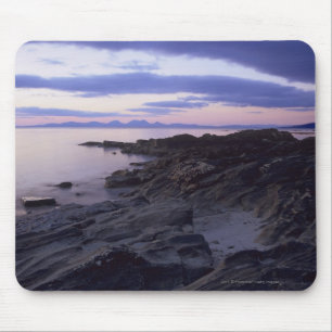 Rocky Coast at Sunset in Kintyre, Argyll, Scotland Mouse Mat