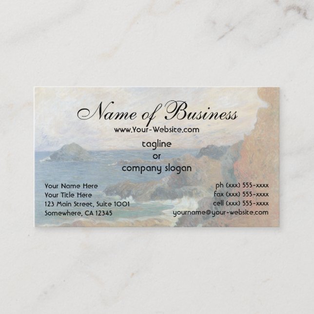 Rocky Coast by Paul Gauguin Business Card (Front)