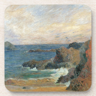 Rocky Coast by Paul Gauguin, Vintage Impressionism Coaster