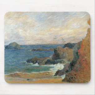 Rocky Coast by Paul Gauguin, Vintage Impressionism Mouse Mat