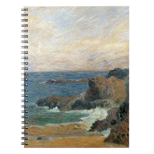 Rocky Coast by Paul Gauguin, Vintage Impressionism Notebook (Front)