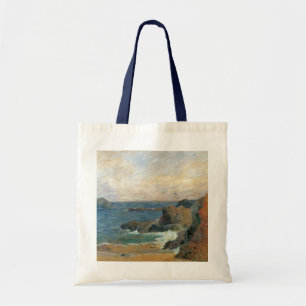 Rocky Coast by Paul Gauguin, Vintage Impressionism Tote Bag