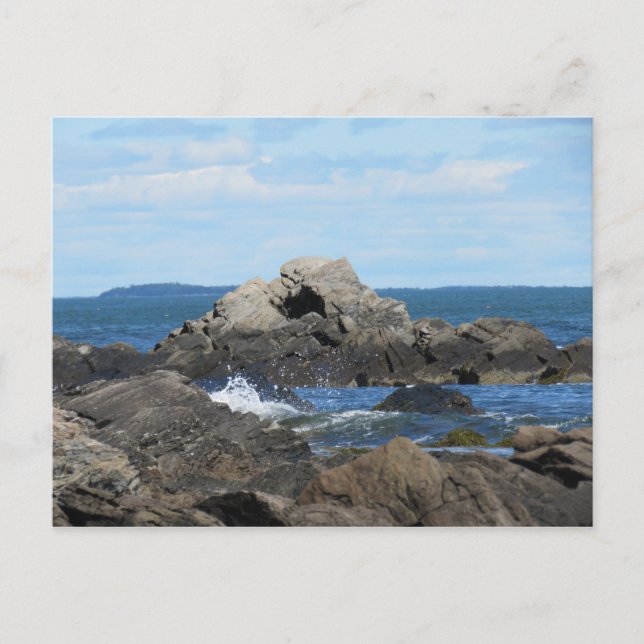 Rocky Coast, Cape Elizabeth, ME Postcard (Front)