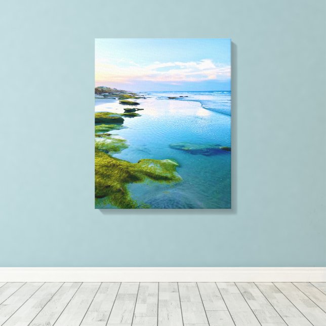 Rocky Coast shore Ocean Canvas  (Insitu(Wood Floor))
