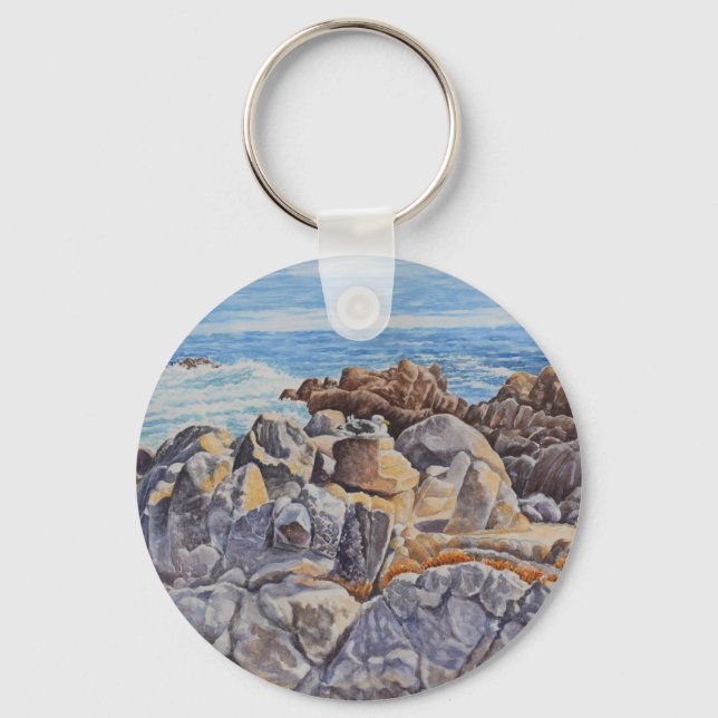 Rocky Coastline of Monterey Key Ring (Front)