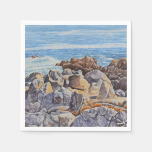 Rocky Coastline of Monterey Napkin