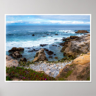 Rocky Coastline Wall Art   Ocean Landscape Print