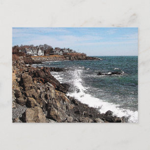 Rocky Coastline - York Harbour, Maine Postcard