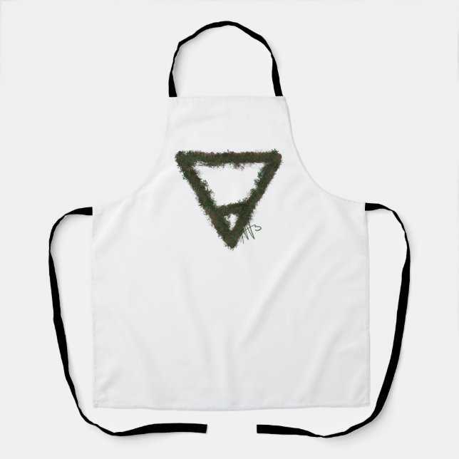 Rocky Earth Element Alchemy Symbol Apron (Front)