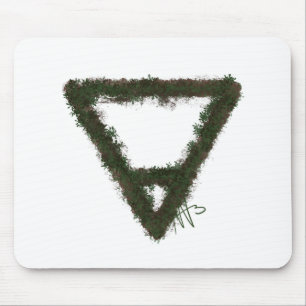 Rocky Earth Element Alchemy Symbol Mouse Mat