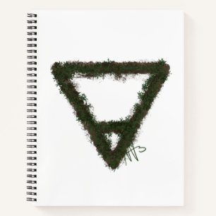 Rocky Earth Element Alchemy Symbol Spiral Notebook