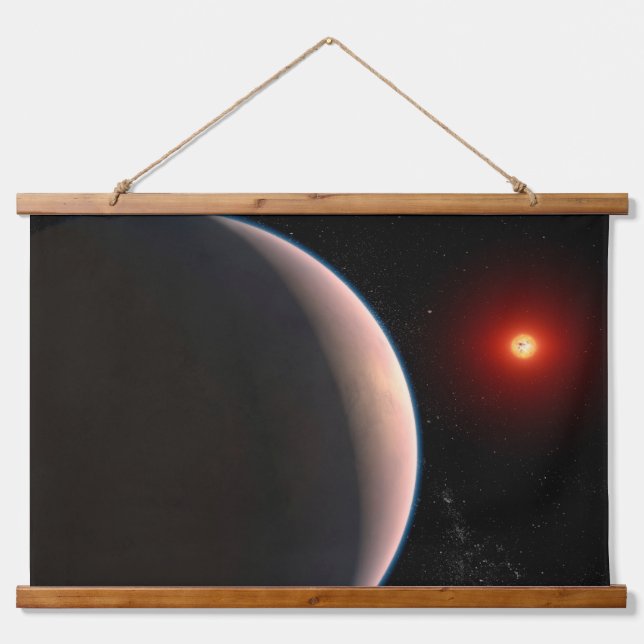 Rocky Exoplanet Gj 486 B Orbiting A Red Dwarf Star Hanging Tapestry (Front)