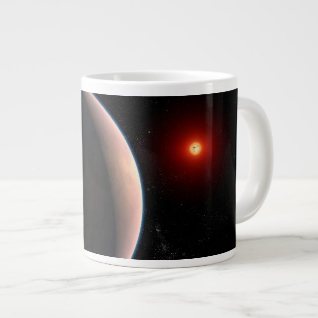 Rocky Exoplanet Gj 486 B Orbiting A Red Dwarf Star Large Coffee Mug (Front Right)