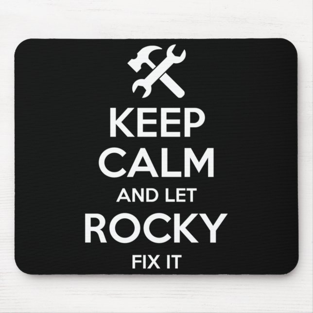 Rocky Fix Quote Funny Birthday Personalised Name Mouse Mat (Front)