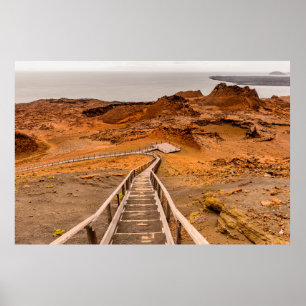 Rocky formations of the Bartalome Island, Galapago Poster